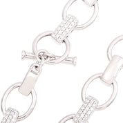 18K Diamond Chain Bracelet White Gold