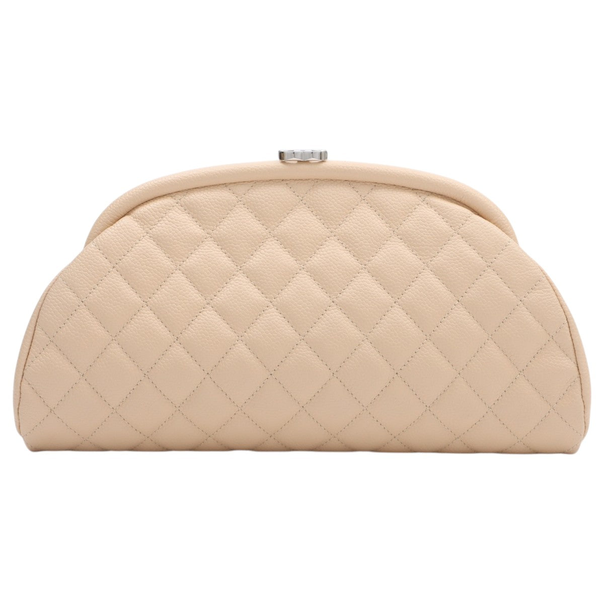 Circa 2011 Caviar Skin CC Mark Plate Clutch Bag Beige