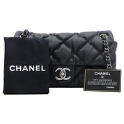 Circa 2008 Bubble Quilt Chain Shoulder Bag Black