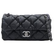Circa 2008 Bubble Quilt Chain Shoulder Bag Black