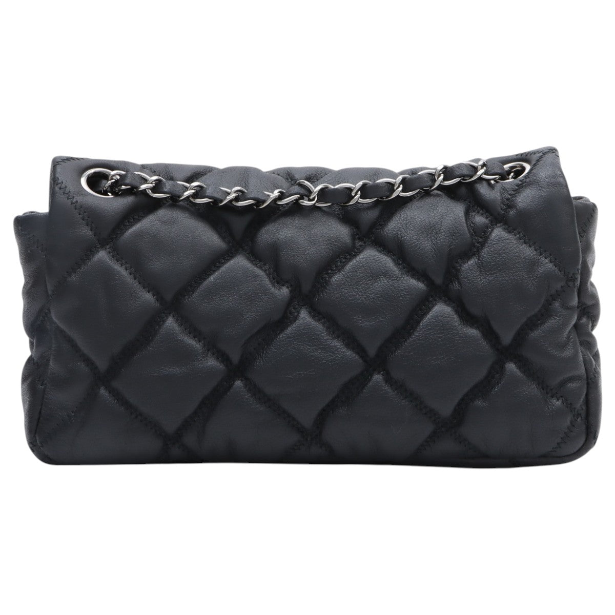 Circa 2008 Bubble Quilt Chain Shoulder Bag Black