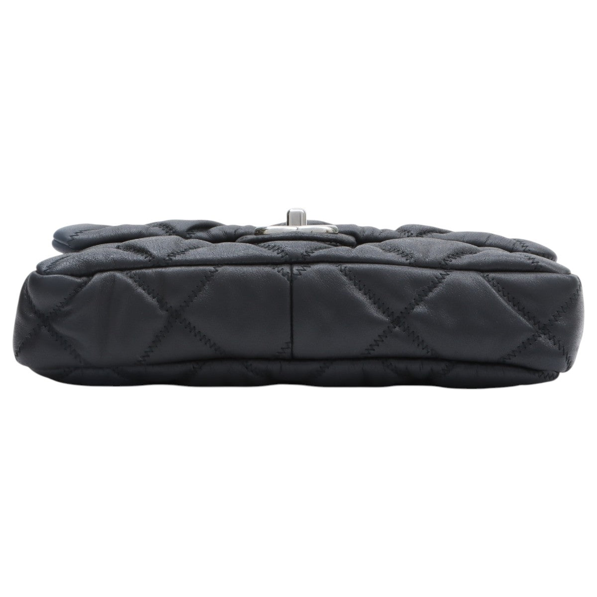 Circa 2008 Bubble Quilt Chain Shoulder Bag Black