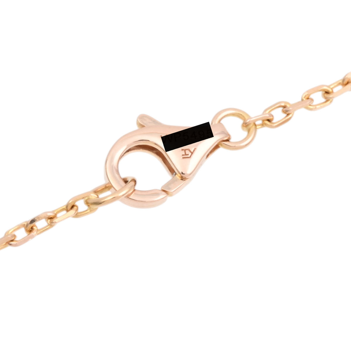 18K Diamond C Heart Necklace Pink Gold