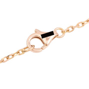 18K Diamond C Heart Necklace Pink Gold