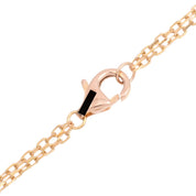 18K Diamond Love Circle Necklace Rose Gold