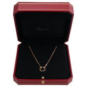18K Diamond Love Circle Necklace Rose Gold