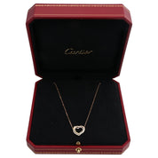 18K Trinity Heart Necklace Yellow Gold/Pink Gold/White Gold