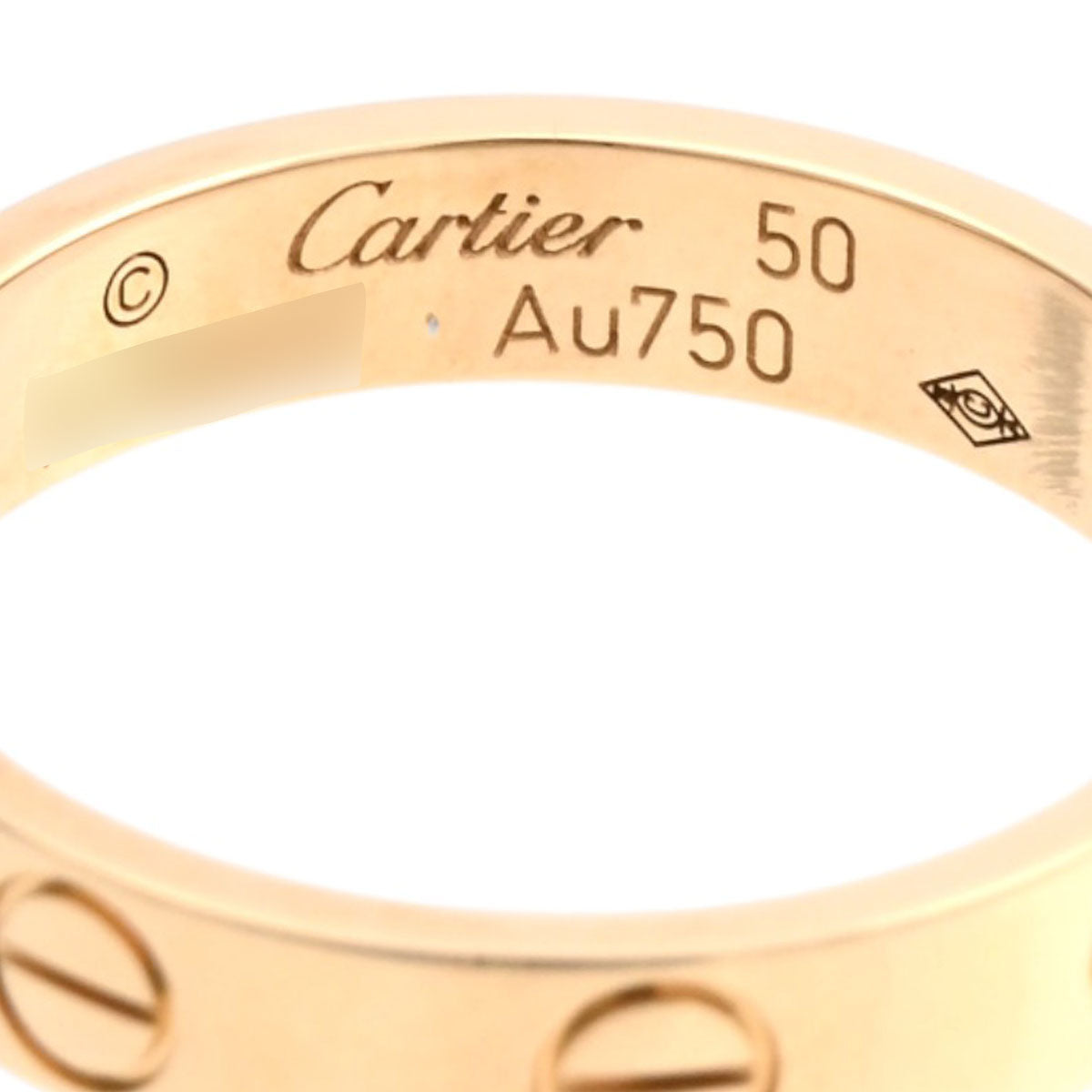 18K Love Ring, SM, #50, Yellow Gold