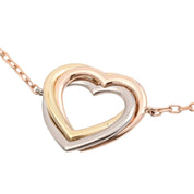 18K Trinity Heart Bracelet Yellow Gold/Pink Gold/White Gold
