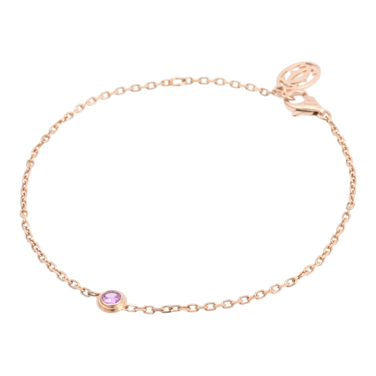 18K Damour Bracelet, pink gold/pink