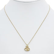 Circle Logo Plate Necklace Gold