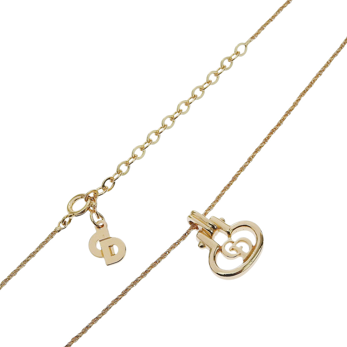 Circle Logo Plate Necklace Gold