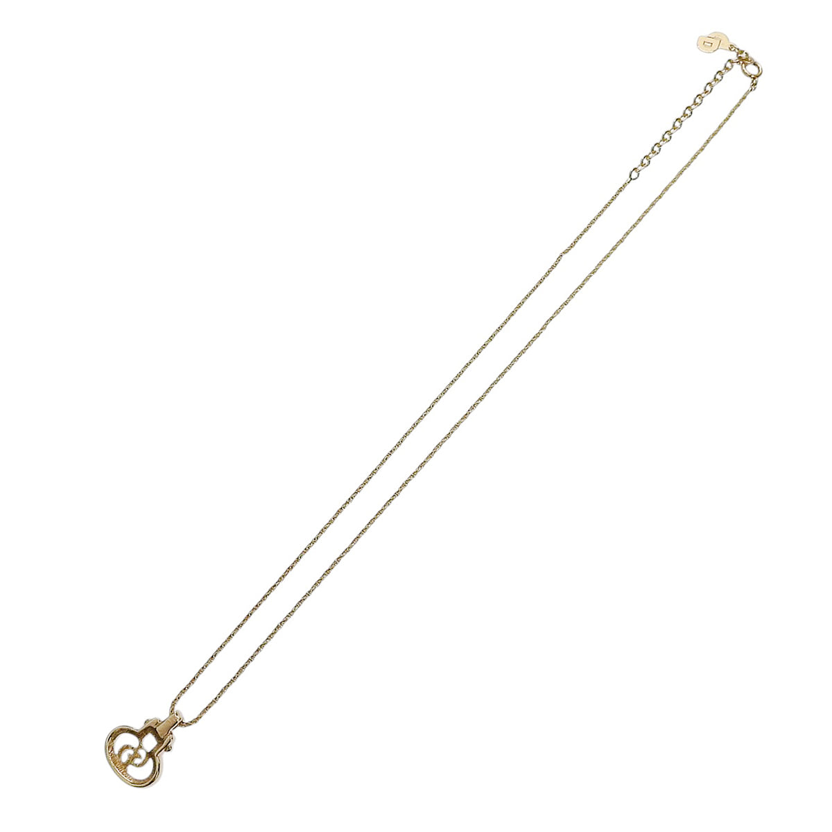 Circle Logo Plate Necklace Gold