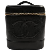 Circa 2001 Caviar Skin CC Mark Vanity Bag Black