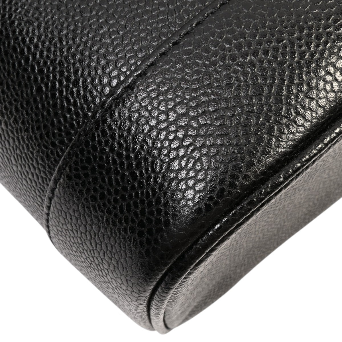 Circa 2001 Caviar Skin CC Mark Vanity Bag Black