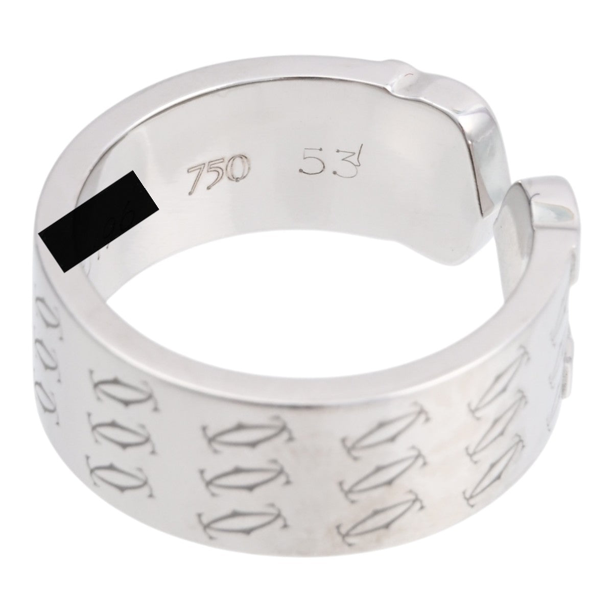 18K White Gold 18KC2 Happy Birthday Ring #53