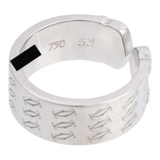 18K White Gold 18KC2 Happy Birthday Ring #53