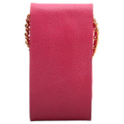 Circa 1997 Caviar Skin CC Mark Stitch Chain Multi-Case Pink