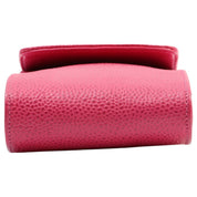 Circa 1997 Caviar Skin CC Mark Stitch Chain Multi-Case Pink