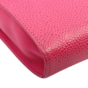Circa 1997 Caviar Skin CC Mark Stitch Chain Multi-Case Pink