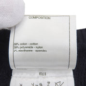 Ribbon motif short-sleeve top #40 Navy