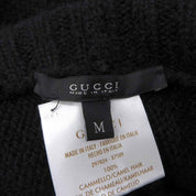 GG标识金属牌高领针织衫 #M 黑色