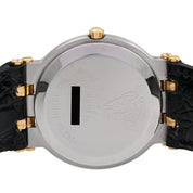 Round Logo Face Watch 9000M Quartz Black