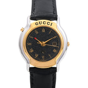 Round Logo Face Watch 8200JR Quartz Black