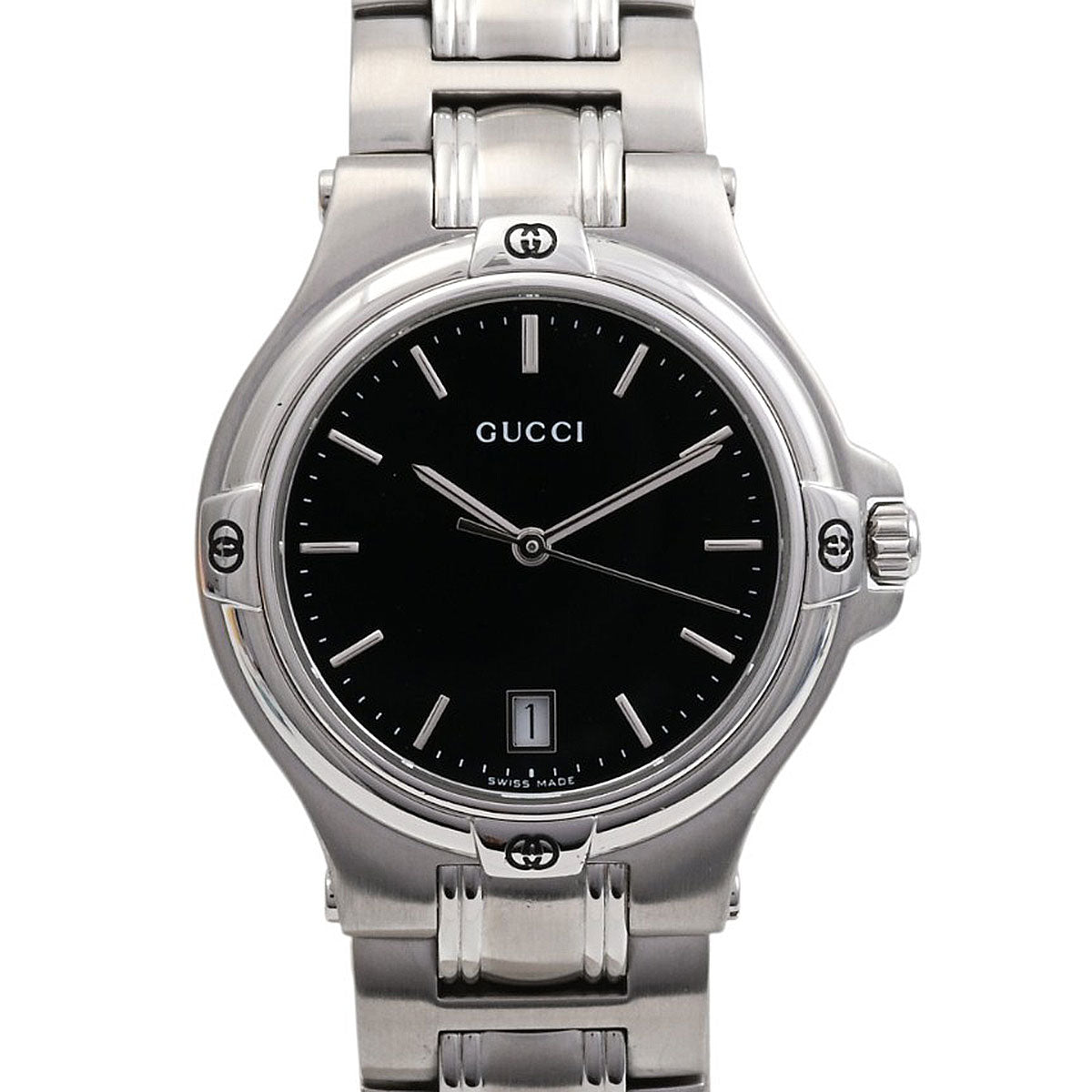 Round Logo Face Watch 9404M Quartz Black