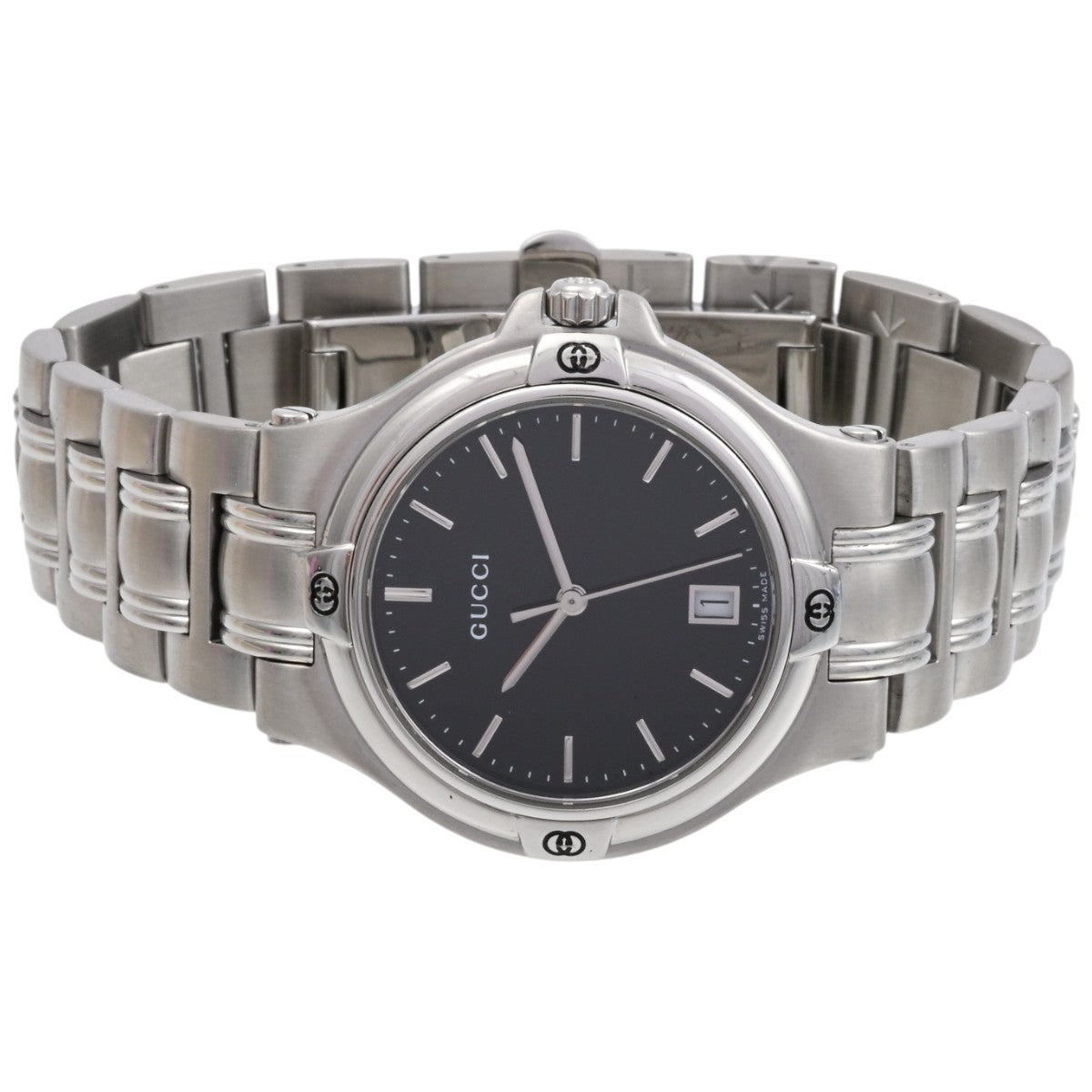 Round Logo Face Watch 9404M Quartz Black