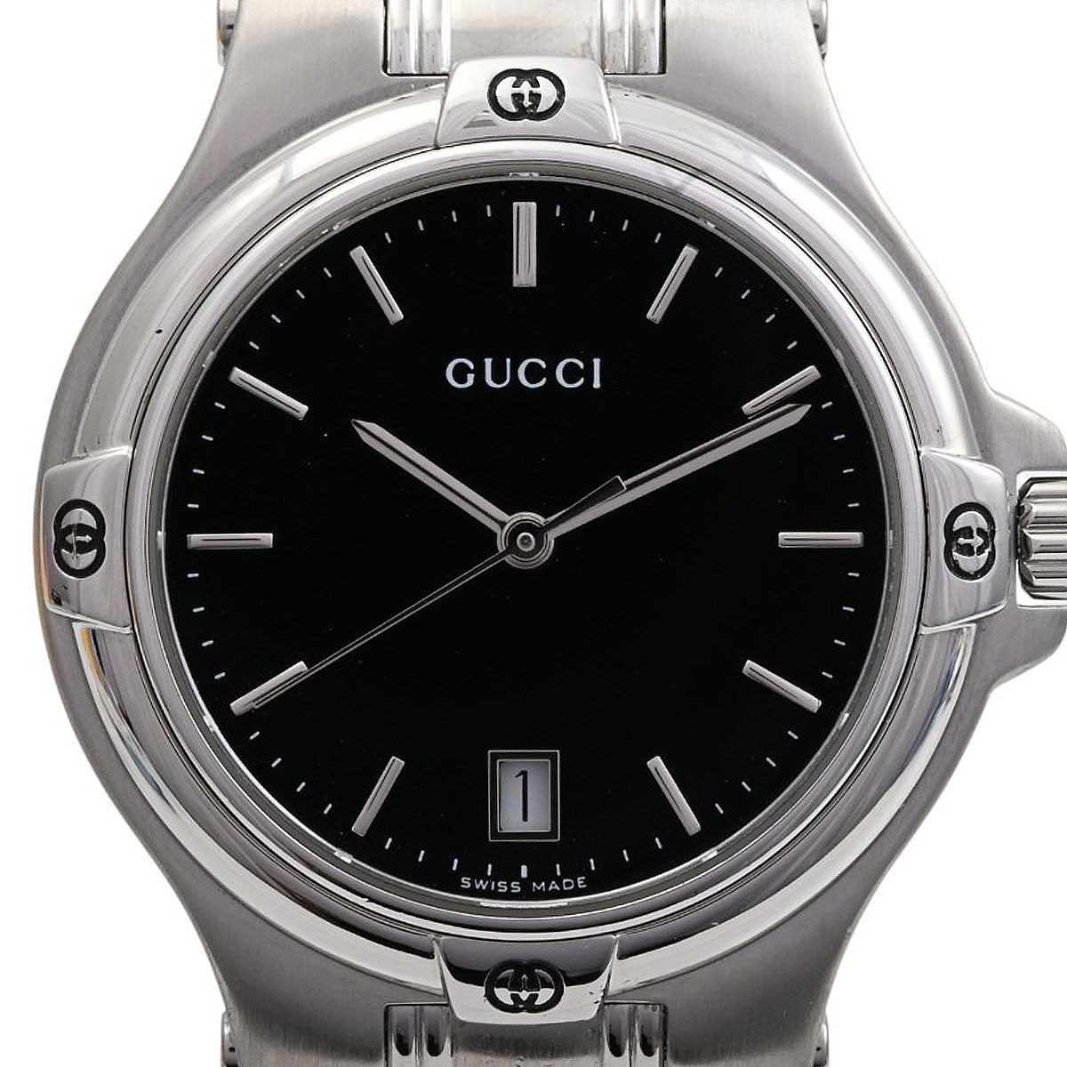 Round Logo Face Watch 9404M Quartz Black