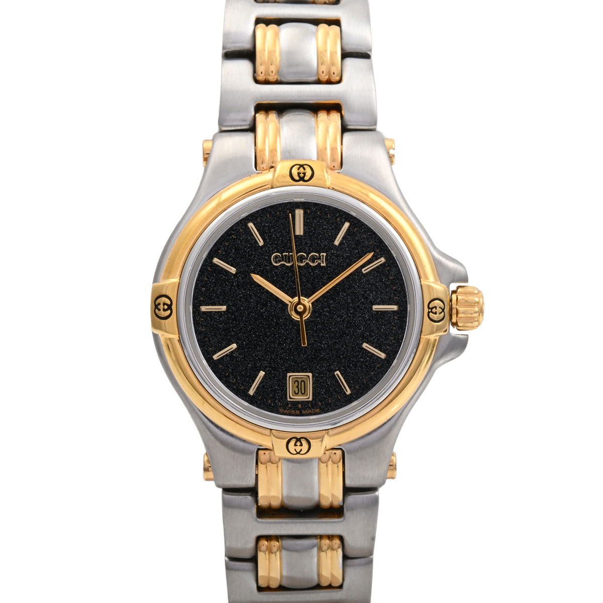Round Logo Face Watch 9404L Quartz Black