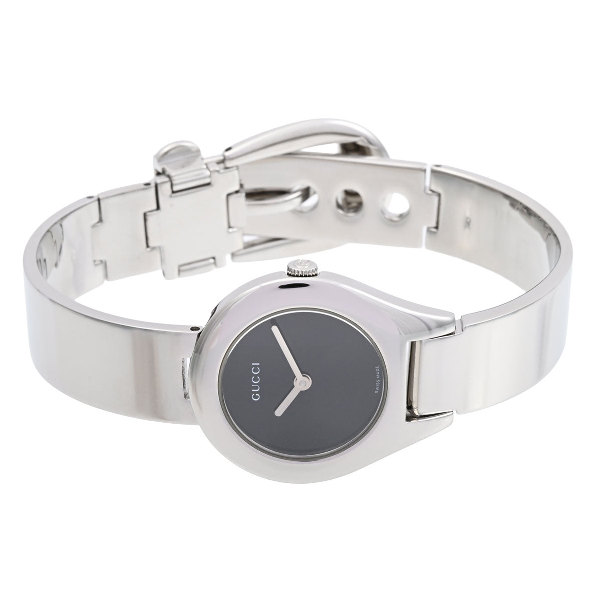 Round Logo Face Bangle Watch 6700L Quartz Black