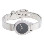 Round Logo Face Bangle Watch 6700L Quartz Black