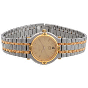 Round Logo Face Watch 9000L Quartz Champagne