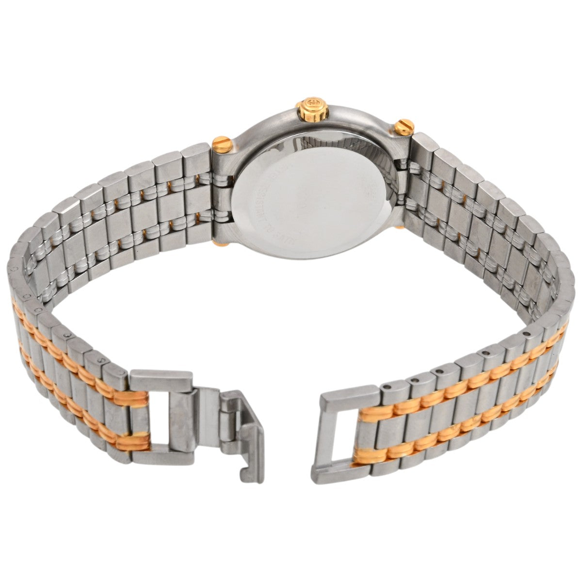 Round Logo Face Watch 9000L Quartz Champagne