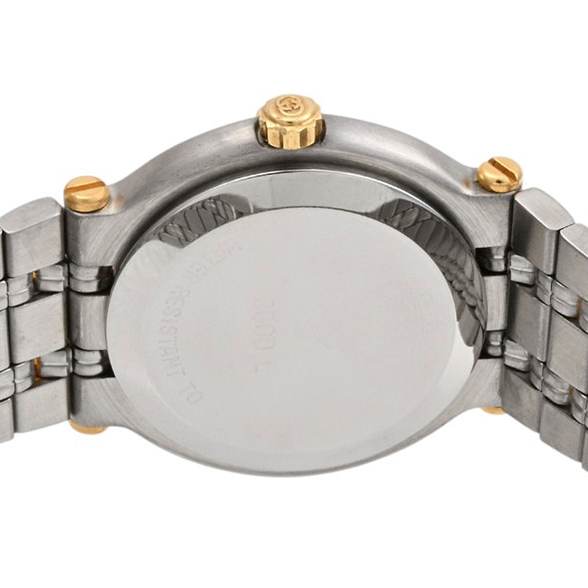 Round Logo Face Watch 9000L Quartz Champagne