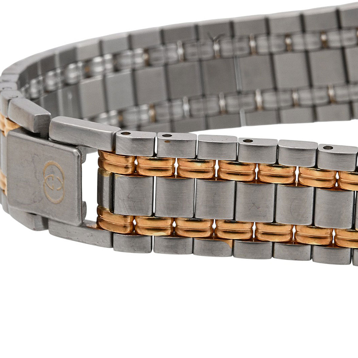 Round Logo Face Watch 9000L Quartz Champagne
