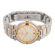 Round Logo Face Watch 9000M Quartz Ivory