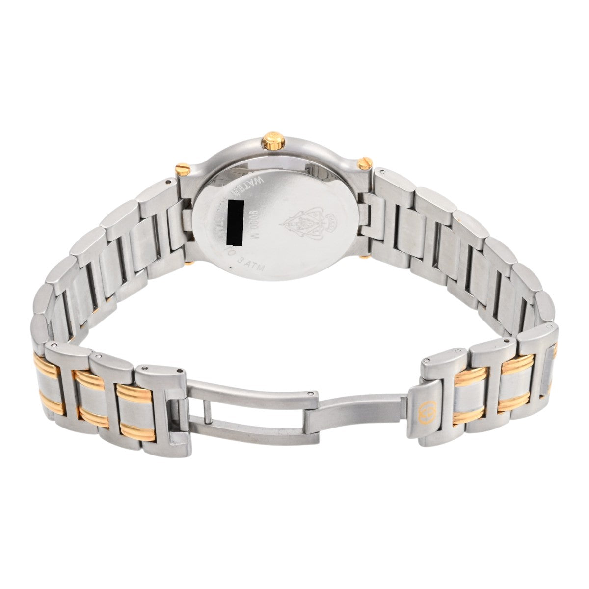 Round Logo Face Watch 9000M Quartz Ivory
