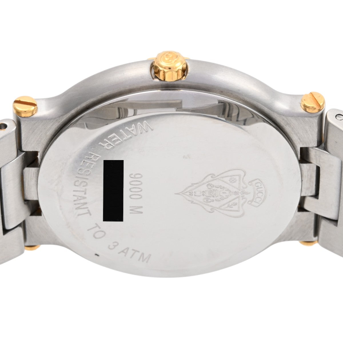 Round Logo Face Watch 9000M Quartz Ivory
