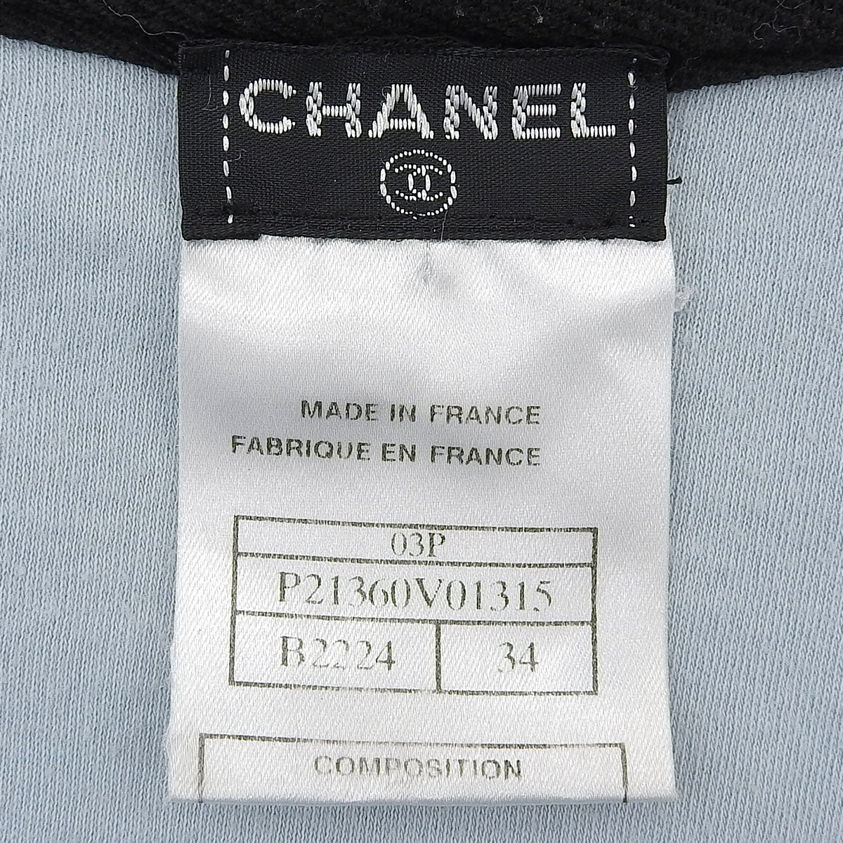 2003 CC Logo Zip-Up Hoodie #34 Black/Light Blue