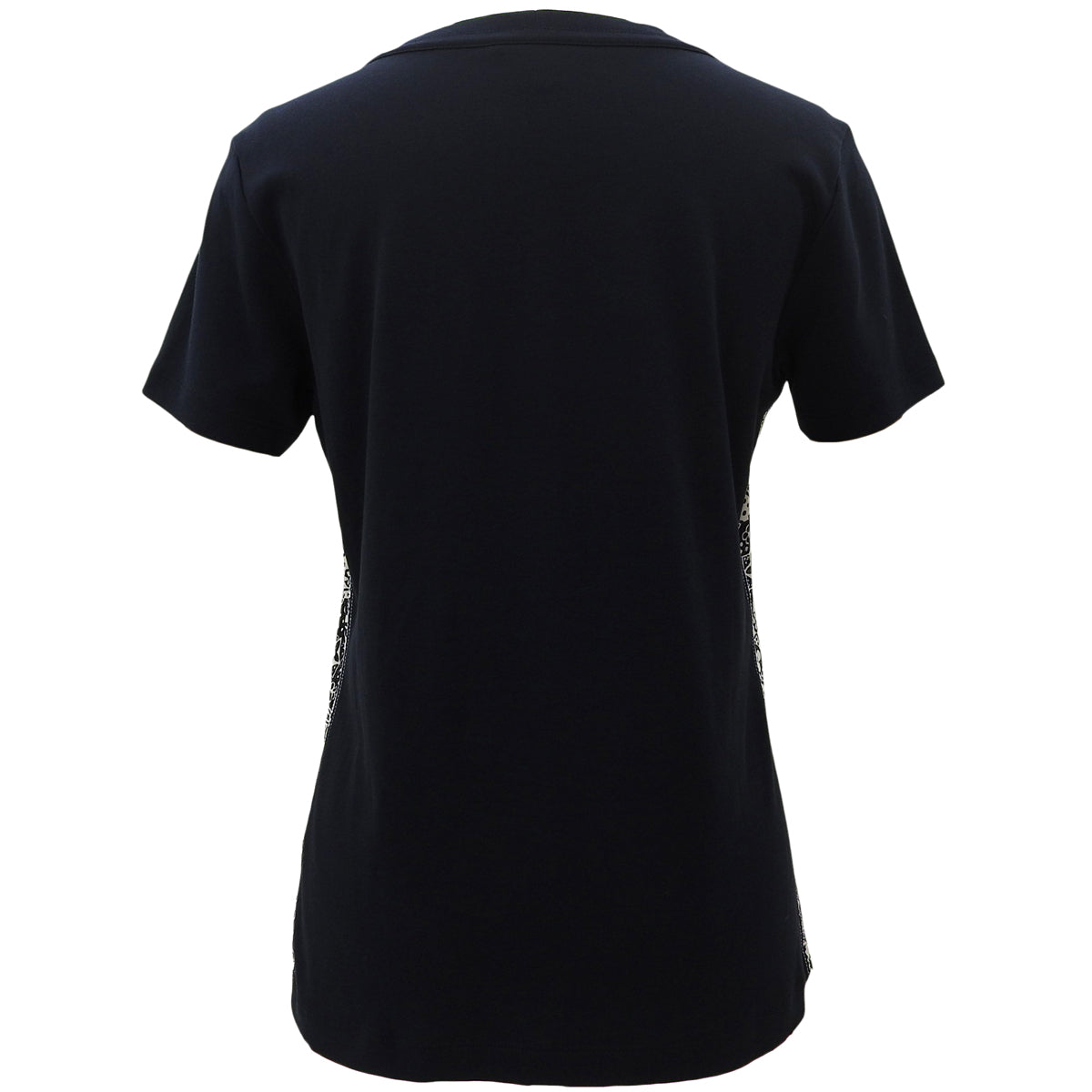 シルクモノグラムパターンTシャツ #34 ネイビー
