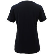 シルクモノグラムパターンTシャツ #34 ネイビー