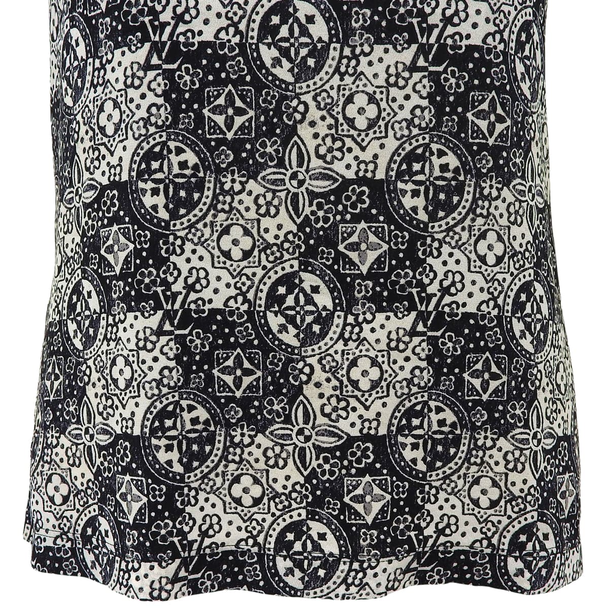 シルクモノグラムパターンTシャツ #34 ネイビー