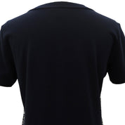 シルクモノグラムパターンTシャツ #34 ネイビー