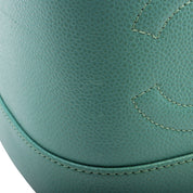 circa 1998 Caviar Skin CC Mark Stitch Vanity Bag Ice Blue