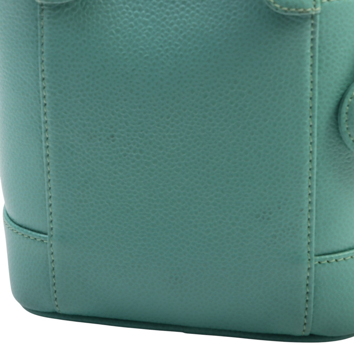 circa 1998 Caviar Skin CC Mark Stitch Vanity Bag Ice Blue