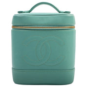 circa 1998 Caviar Skin CC Mark Stitch Vanity Bag Ice Blue