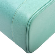 circa 1998 Caviar Skin CC Mark Stitch Vanity Bag Ice Blue